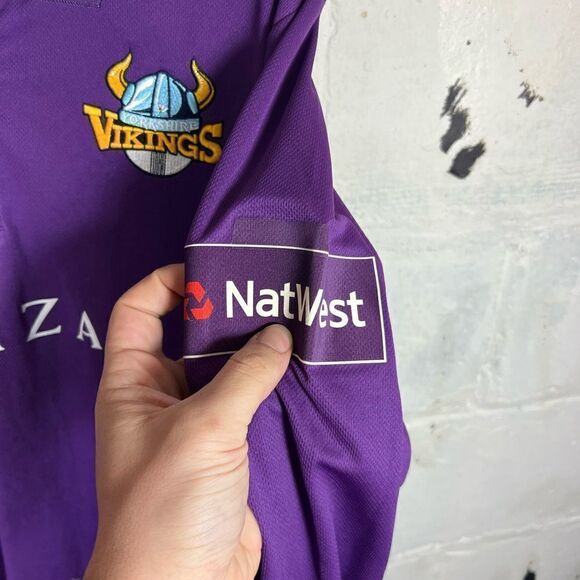 YORKSHIRE CCC VIKINGS LONG SLEEVE CRICKET SHIRT JERSEY PUMA MEN - Picture 4 of 9